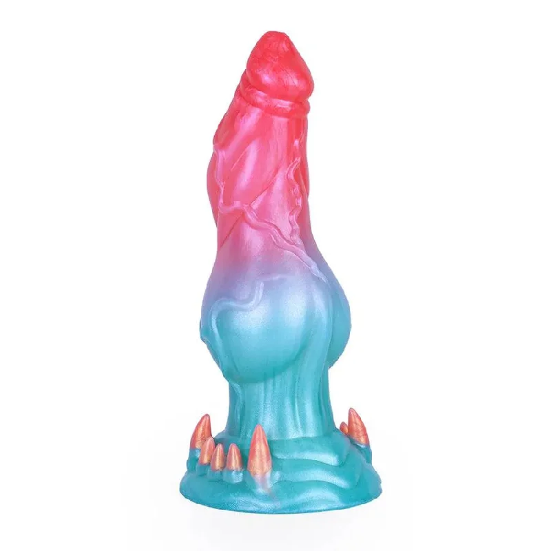 silver-tier-dildo-7 Inches Suction Cup Dog Dildo for Women