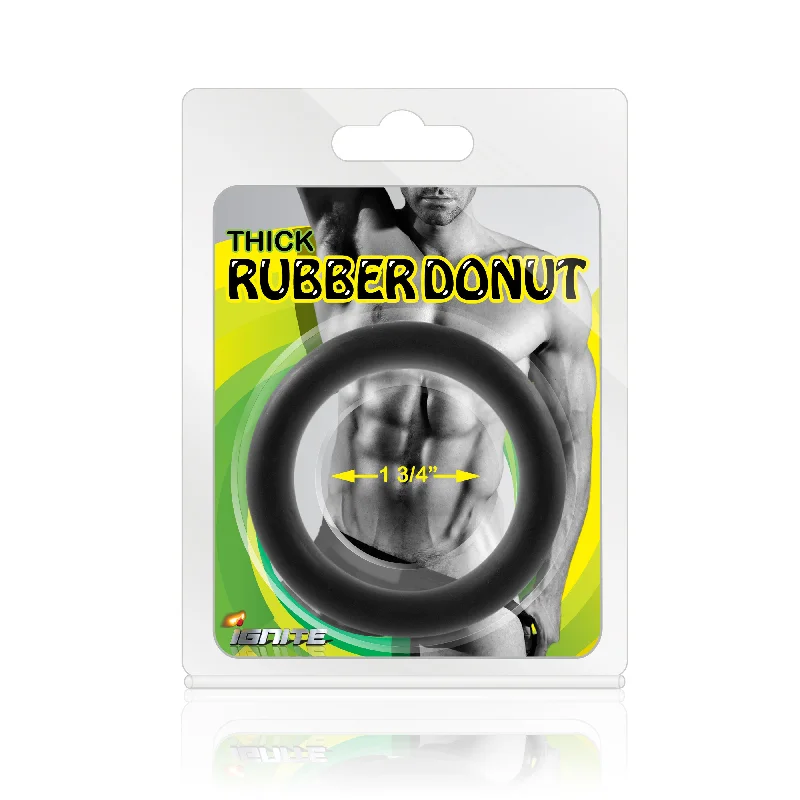 cock ring twist-Si-95039 COCK RING - THICK RUBBER DONUT (1.75in/44mm)