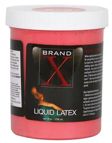 Sex toys for covert play-Brand X Liquid Latex - Red - 8 oz.