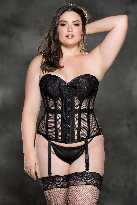 Sex toys for muted pleasure-Plus Size Fishnet Corset