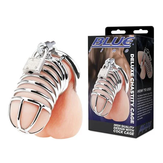 cock ring follow-Deluxe Chastity Cock Cage by Blue Line