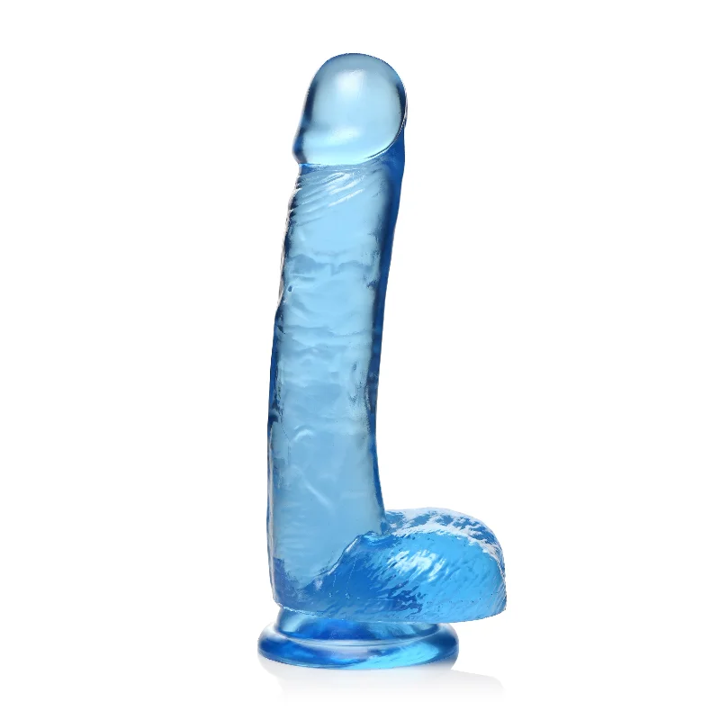 pin-size-dildo-Lollicock 7 Inch Slim Stick with Balls Berry Ice Dildo