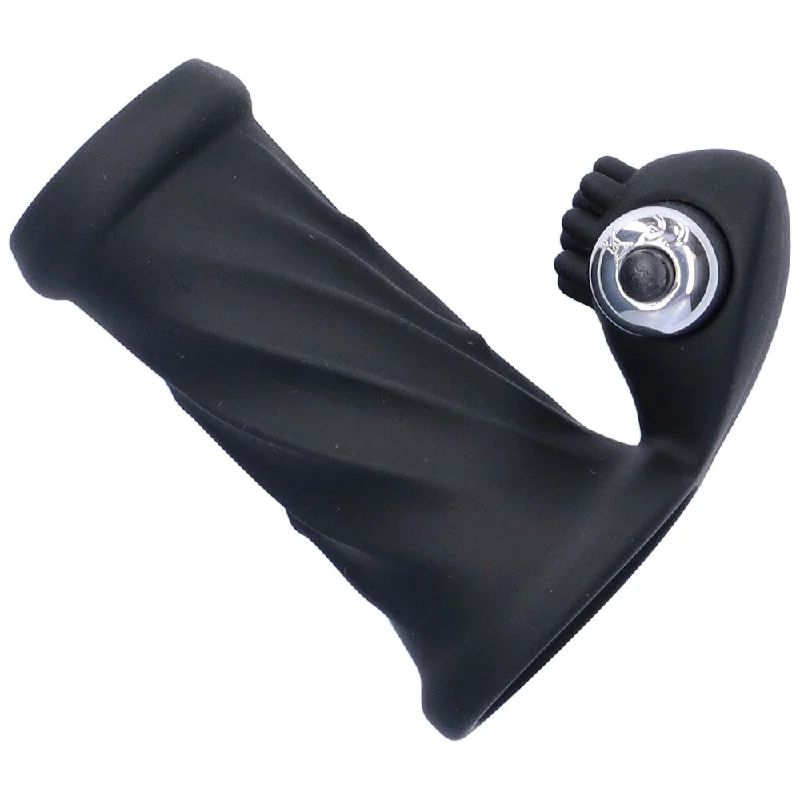 cock ring chime-Rippled Vibrating Silicone Cock Cage