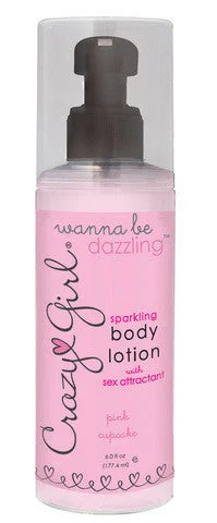 Silicone air pulse vibes-Crazy Girl Wanna Be Dazzling Sparkling Body Lotion - Pink Cupcake