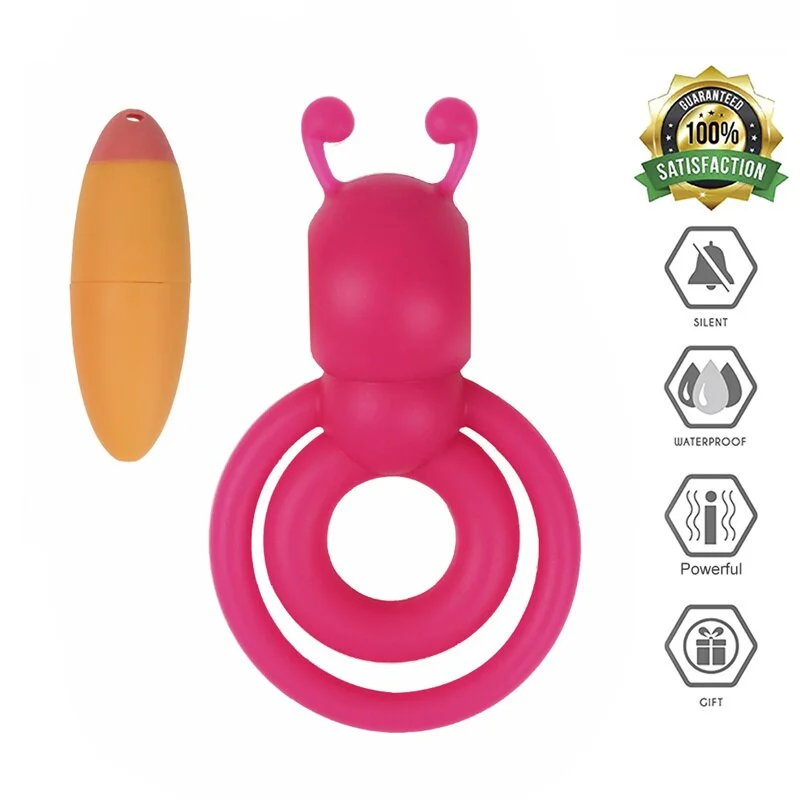 cock ring pulse-Vibrating Dick Cock Penis Ring Waterproof Soft Silicone