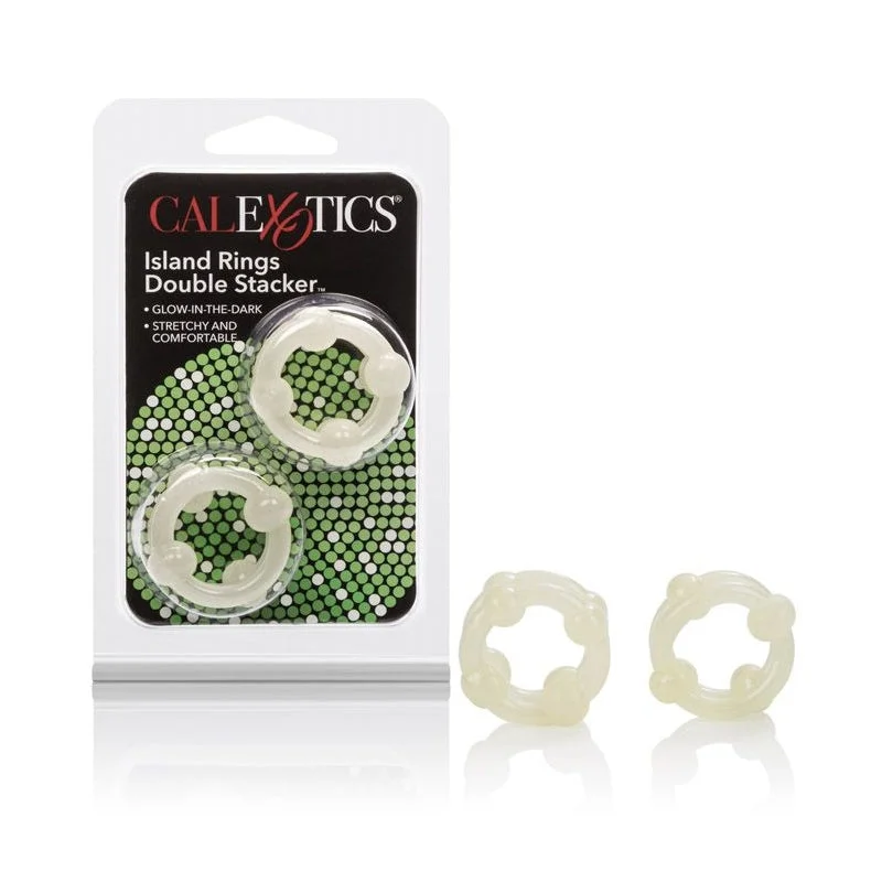 cock ring roadmap-Island Ring Double Stacker Cock Rings 2pk by Cal Exotics