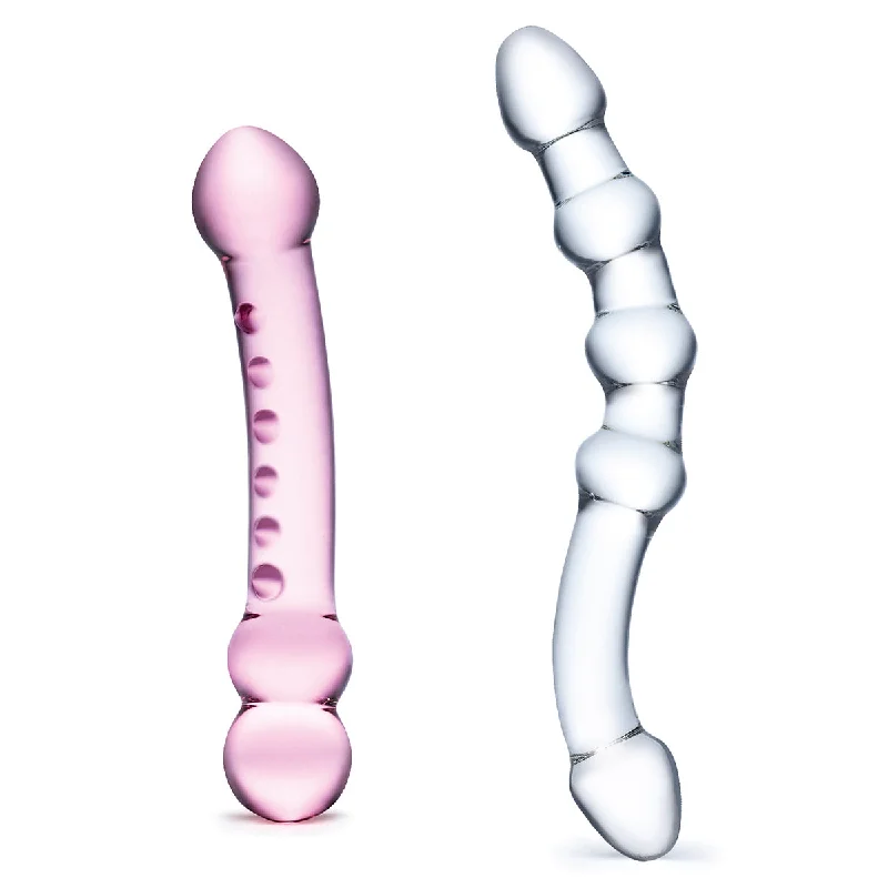 Sex toys for erotic delight-GLAS Double Pleasure 2pc Glass Dil Set