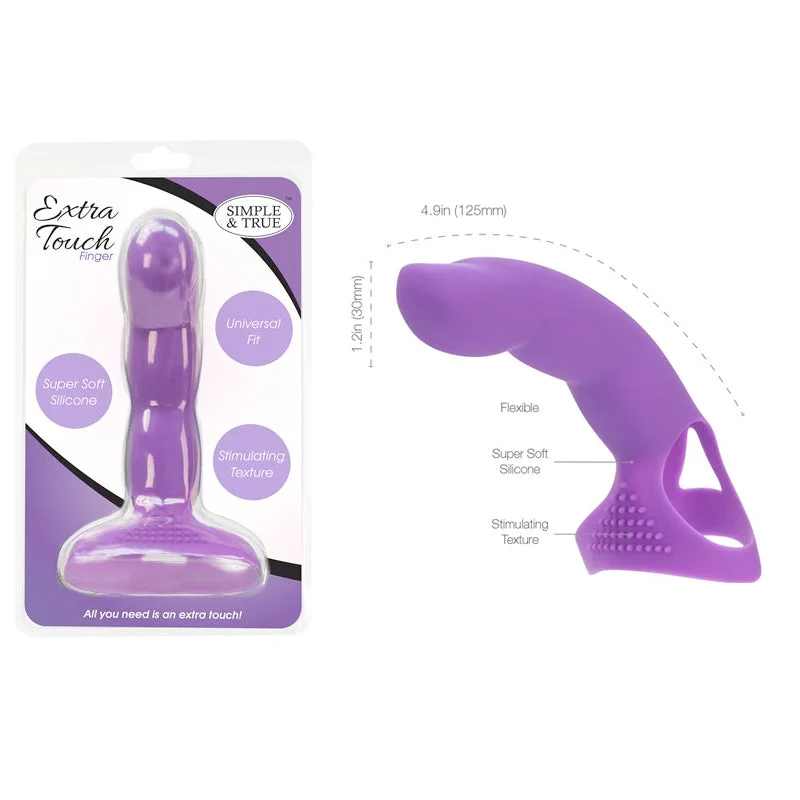 Silicone toys with light waves-Simple and True Extra Touch Finger Purple