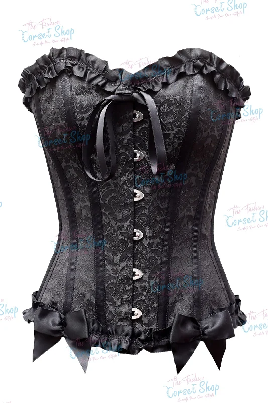 Corset dress with bow ruffle-Demann Custom Made Corset