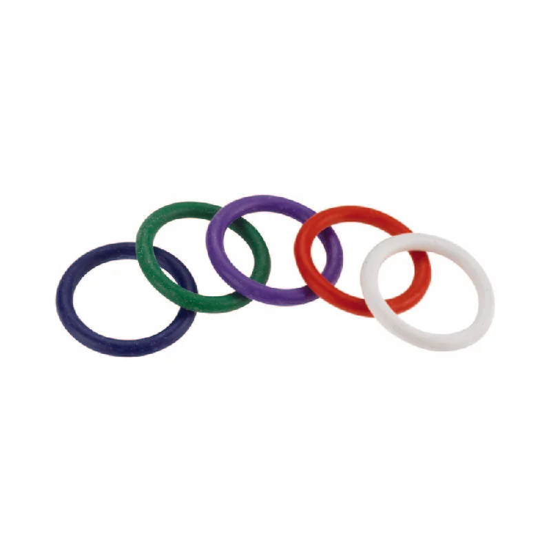 cock ring coil-Spartacus Cock Ring Rainbow Set (4 Rubber Cock Rings)