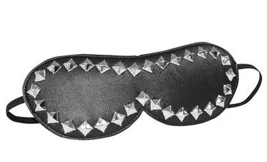 BDSM toy gag shapes-Sex And Mischief Studded Mask - Black