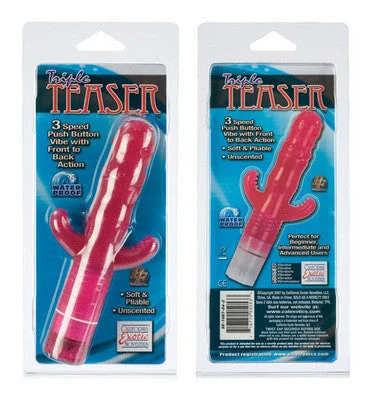 Vibrator soft spark-Triple Teaser Vibrator - Pink