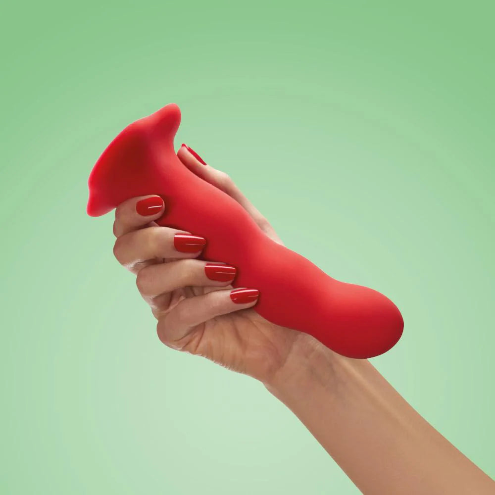 Vibrator no tether-Fun Factory BOUNCER DILDO with 3 rotating ORGASM BALLS inside the shaft and Suction Cup includes FREE TOYBAG