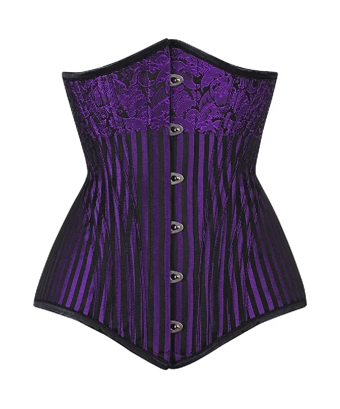 Corset top with scalloped lace-Nairi Waist Trainer Steel Boned Corset