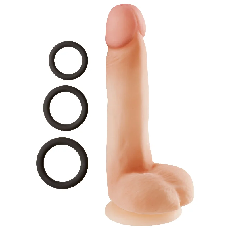 Premium prostate air dildos-Cloud 9 Novelties Dual Density Real Touch 7 Inch With Balls - Flesh