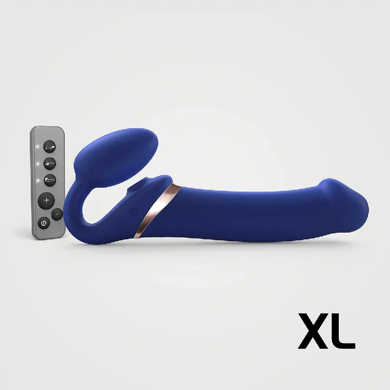 Sex toys with soft waves-Strap-On-Me Multi-Orgasm XL Bendable Strap-On - Blue