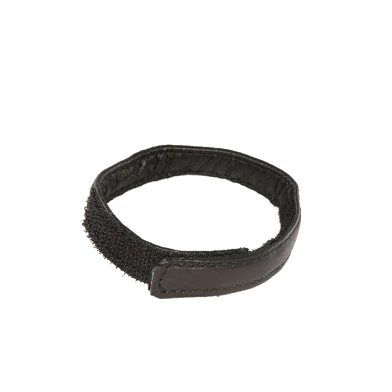 cock ring tense-Si-95079 BLACK VELCRO LEATHER COCK RING