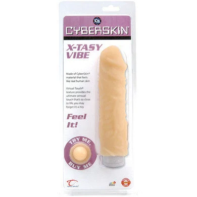 Vibrator spot clean-Cyberskin X-Tasy Vibe 8-inch - Natural