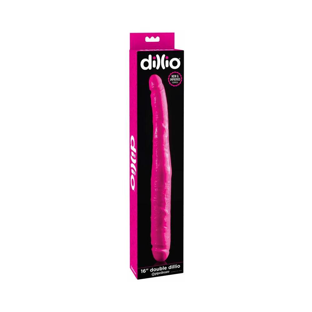 threadlike-dildo-Pipedream Dillio 16 in. Double Dong Realistic Dual-Ended Dildo