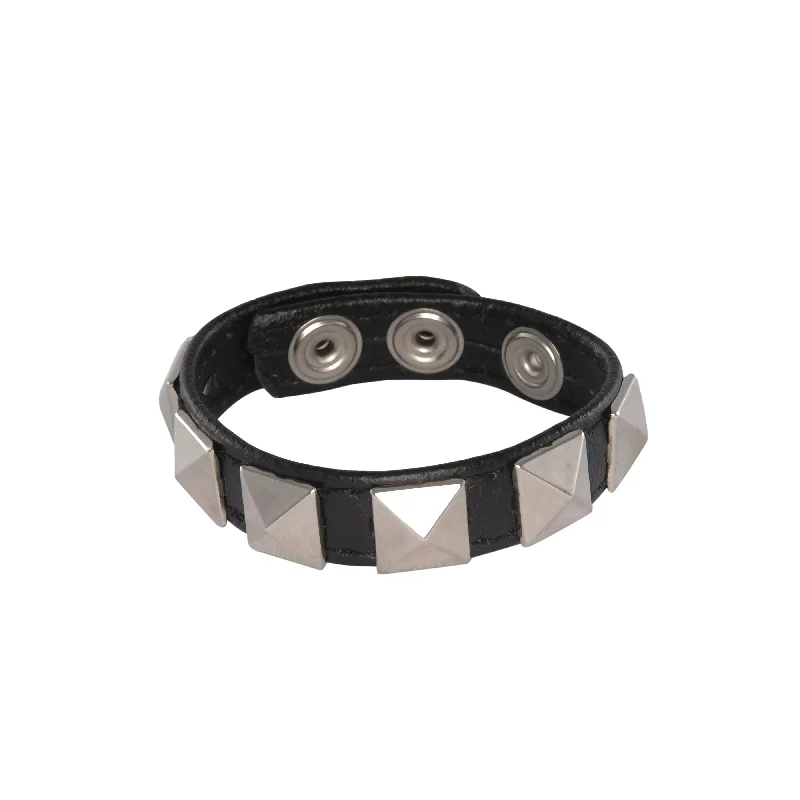 cock ring cool down-Si-95070 PYRAMID STUDDED 3 SNAP COCK RING