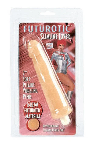 Vibrator pack vibe-Futurotic Slimline Lover Vibrating Dong 7-inch - Ivory