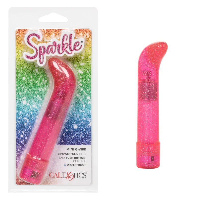 Vibrator hip style-CaleXOtics SPARKLE Mini G-Vibe Pink Sparkling Glitter Battery Powered G-spot Vibrator