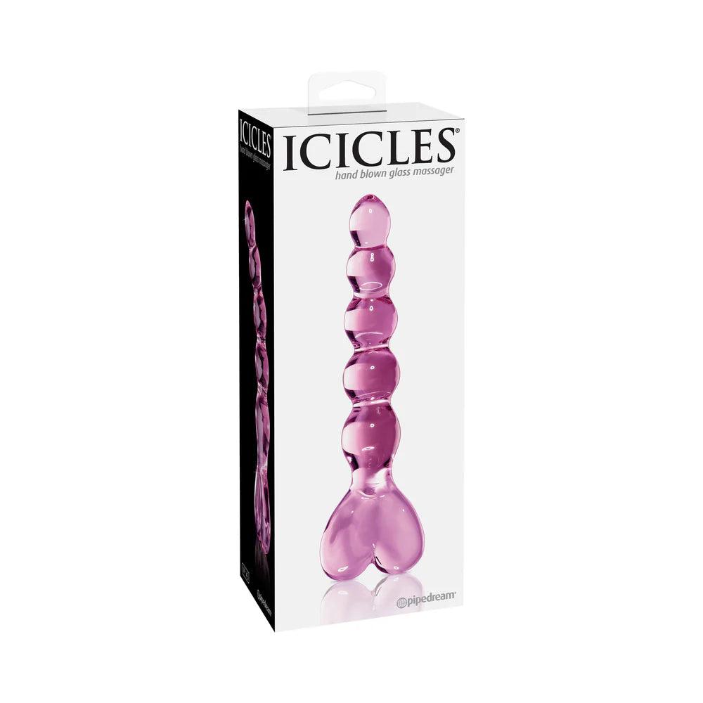 hush-tone-dildo-Icicles No. 43 Glass Massager with Heart-Shaped Handle