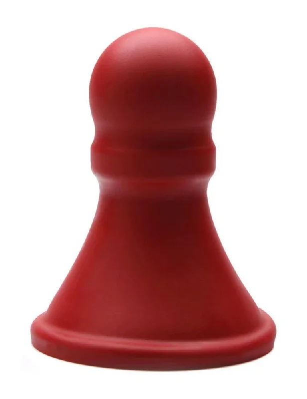 BDSM toy gag holds-Tantus The Pawn XL Silicone Butt Plug, Red