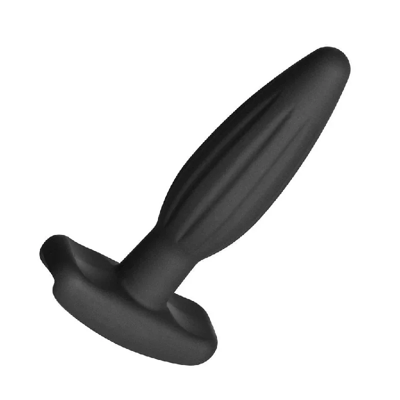 BDSM toy kit holds-ElectraStim Silicone Noir Rocker Butt Plug