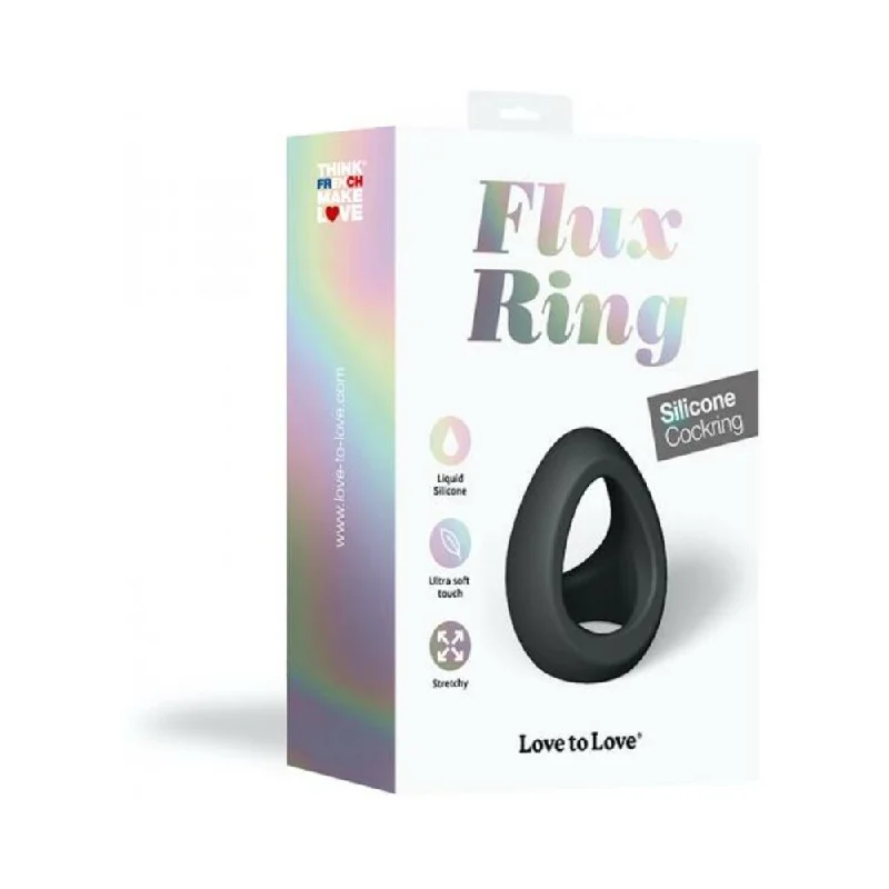 cock ring seam-Love To Love Cockring Flux Ring Noir