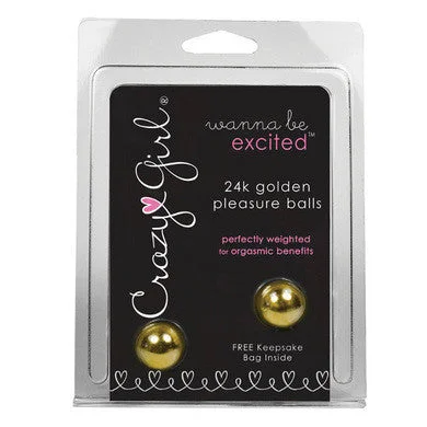 Sex toys for erotic joy-Crazy Girl Wanna Be Excited 24K Golden Pleasure Balls