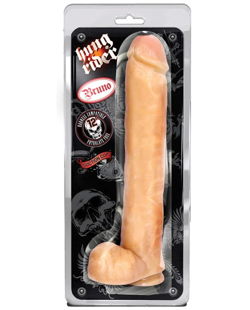 BDSM toy collar versatilities-Blush Hung Rider Bruno 12" Dildo W/suction Cup