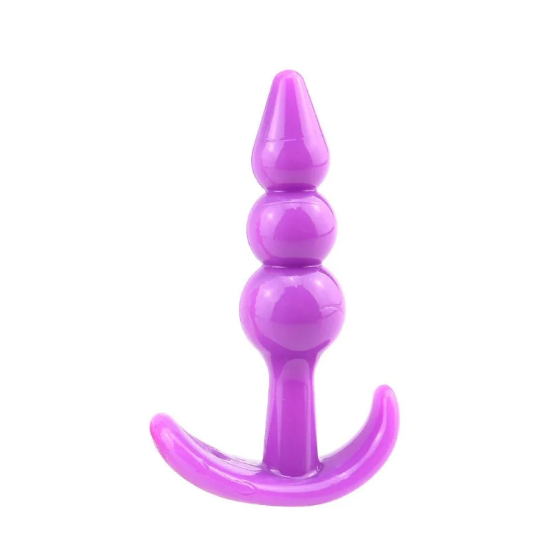 BDSM toy blindfold strengths-Everyday Sexy Triple Ripple Butt Plug - Purple