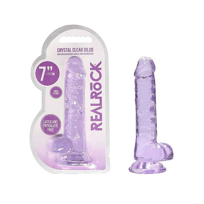 swift-mode-dildo-Realrock Realistic Dildo With Balls 7" Purple