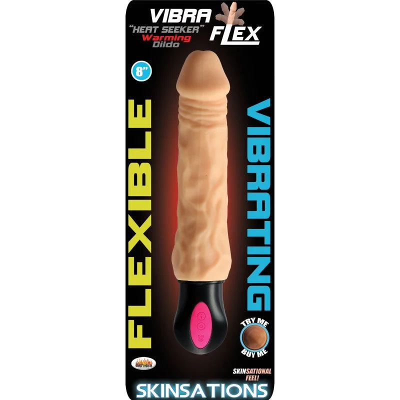 Vibrator marathon use-Skinsations Vibra-Flex Heat Seeker - Flexible Warming Dildo With 12 Frequencies