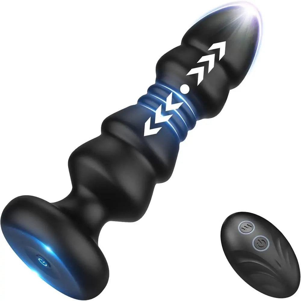 Vibrator mild vibe-A-Play Butt Plug Vibrator With 5 Vibrating & Thrusting Modes 5.9 Inch