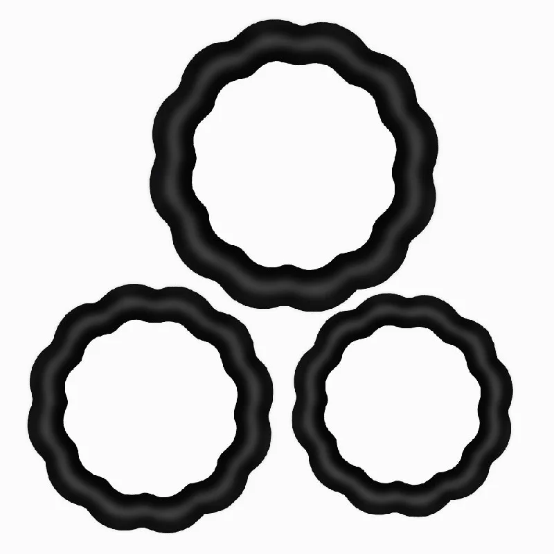 cock ring sync up-Adult Penis Ring Medical Silicone Physical Sperm Locking-Set Of 3