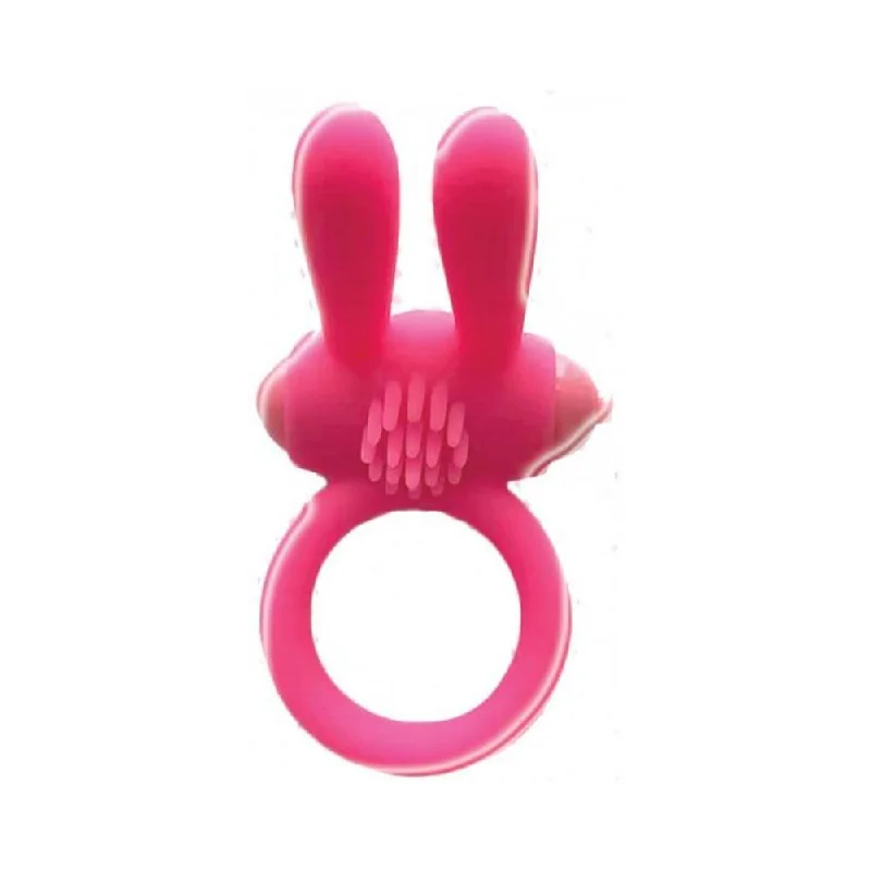 cock ring spin-Wet Dreams Bunny Buster Cock Ring With Turbo Motor Pink