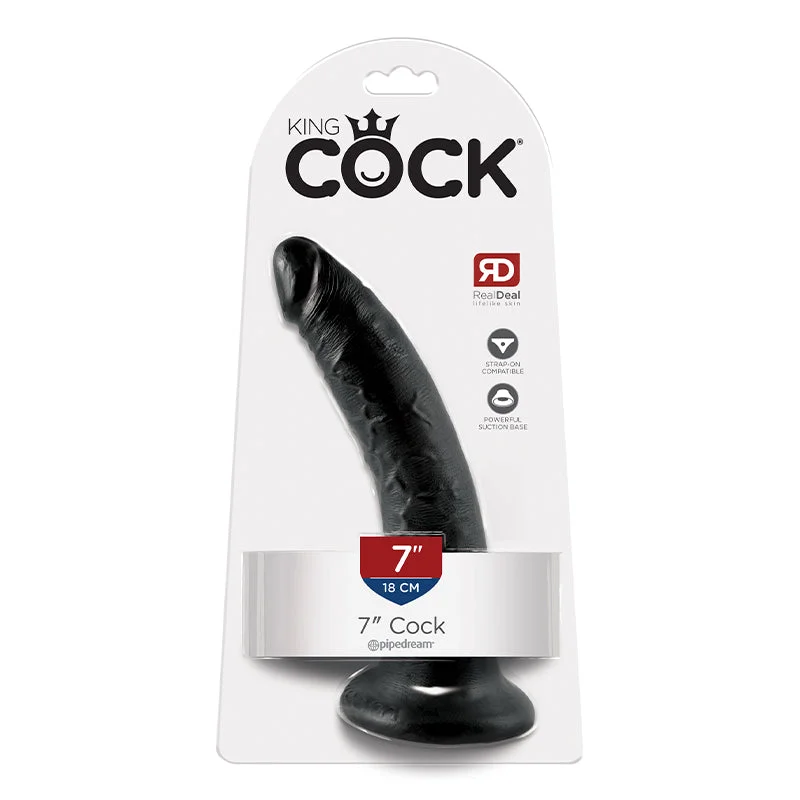 gold-shine-dildo-King Cock 7 Inches Dildo Black