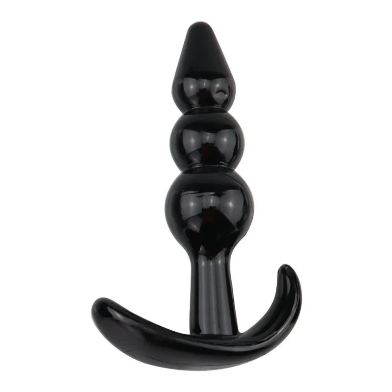 BDSM toy mask strengths-Everyday Sexy Triple Ripple Butt Plug - Black