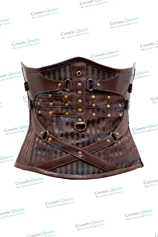 Corset dress in rich violet-Nkuku Steampunk Underbust Corset