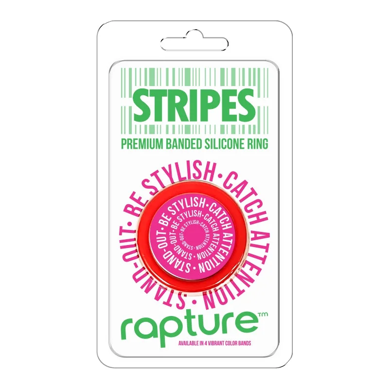 cock ring short cuts-Stripe Glow Cock Ring by Rapture Novelties