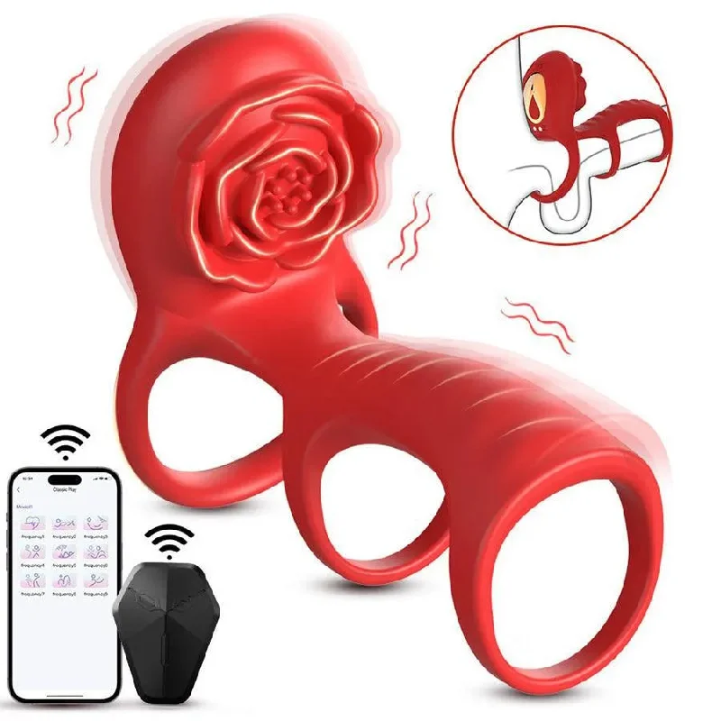 cock ring jump-Bluetooth Remote Silicone Vibrating Cock Ring