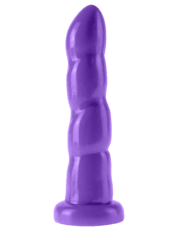 Rechargeable G-spot pulse dildos-Dillio Purple - 6" Twister