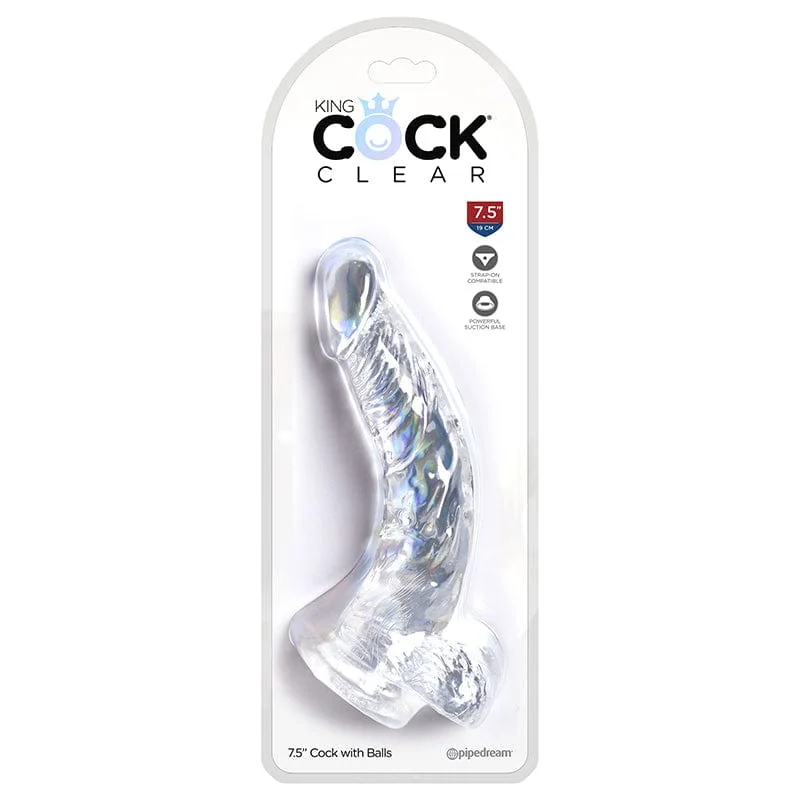 root-dildo-Pipedream Products King Cock Clear 7.5" Cock With Balls