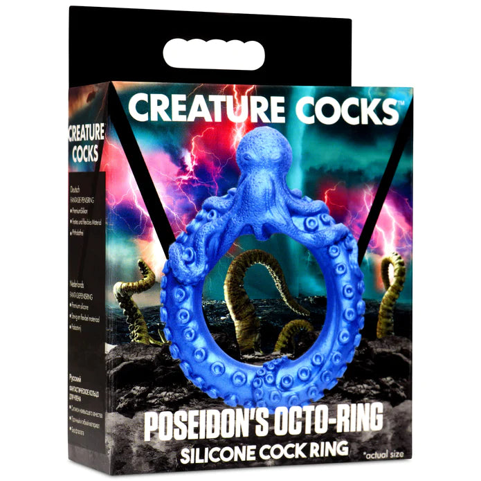 cock ring contrast-Creature Cocks Poseidon's Octo Cock Ring by XR