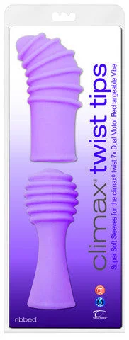 Vibrator bolt lock-Climax Twist Tips Ribbed Vibrator - Purple