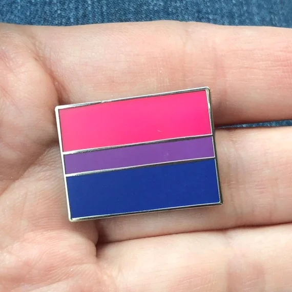 BDSM toy whip pulses-''Bisexual'' Pride Flag -Lapel Pin