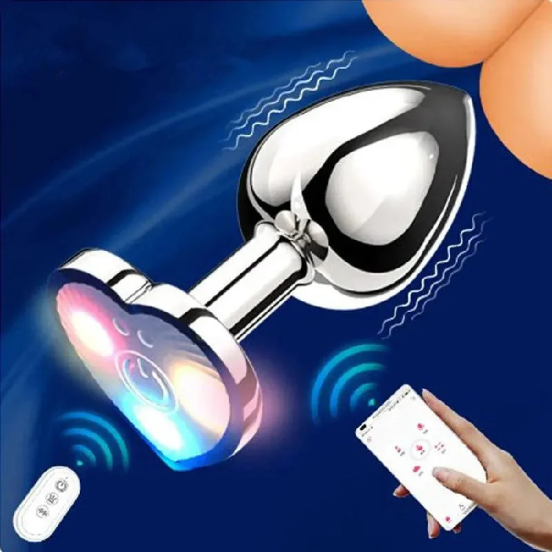 Vibrator pure feel-Remote Control Bluetooth Metel Butt Plug Vibrator