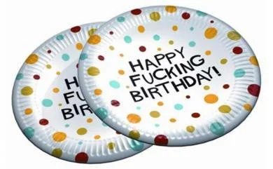 Bluetooth-enabled anal toys-X-Rated Birthday 7-Inch Party Plates - 8 Count